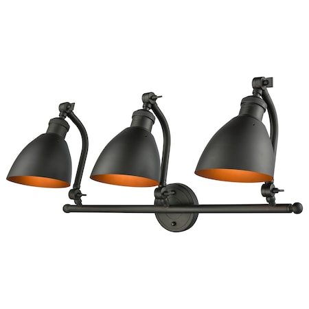 Double Swivel Three Light Wall Bracket